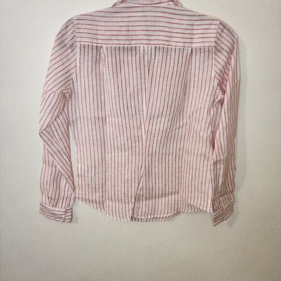 Frank and Eileen Barry Linen Stripe Button Down - Picture 5 of 10